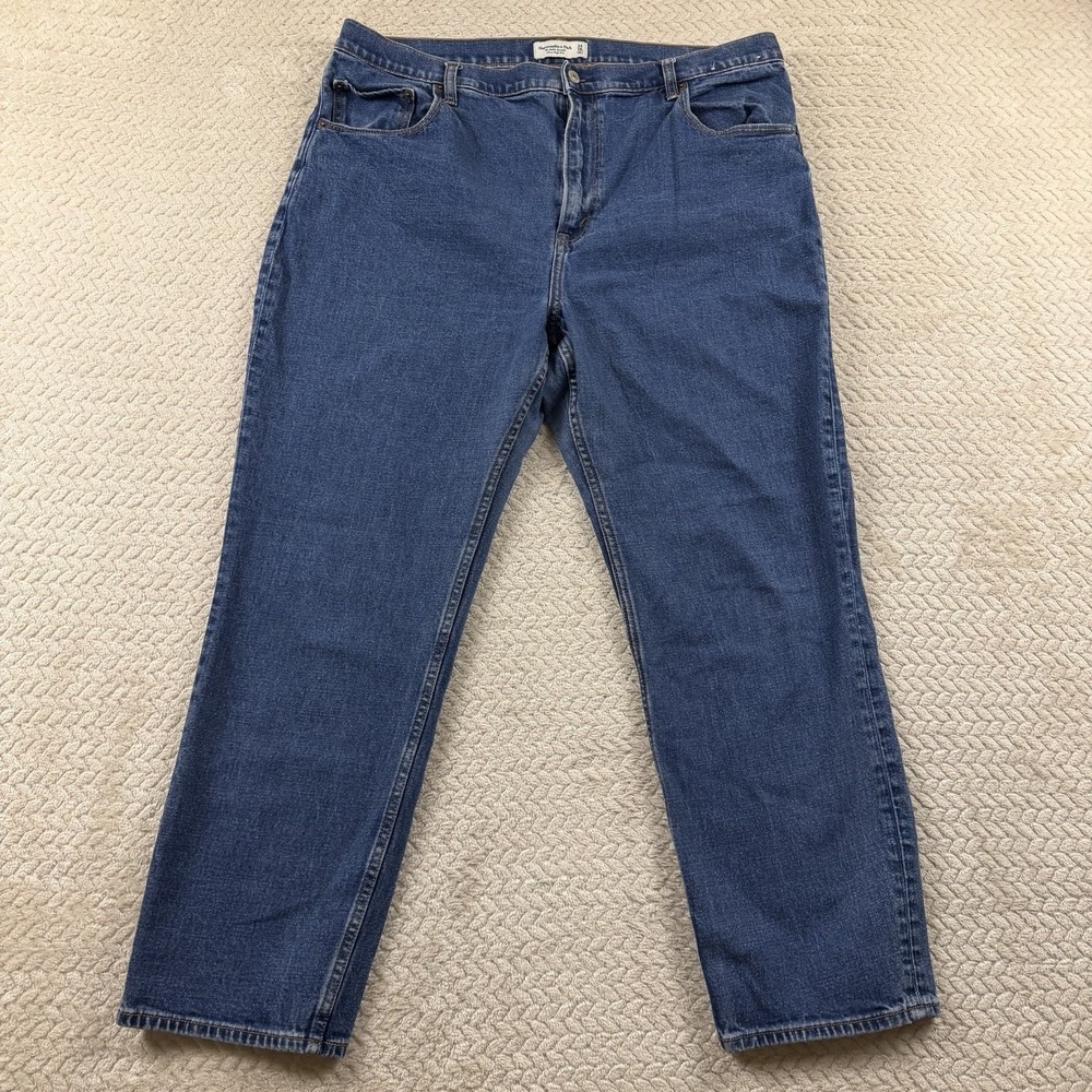Abercrombie & Fitch The Ankle Straight Ultra High Rise Blue Jeans 34/18 L